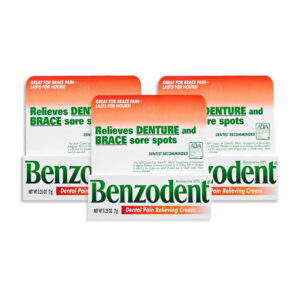 Benzodent Dental Pain Relieving Cream 0.25 Oz (3 Pack)