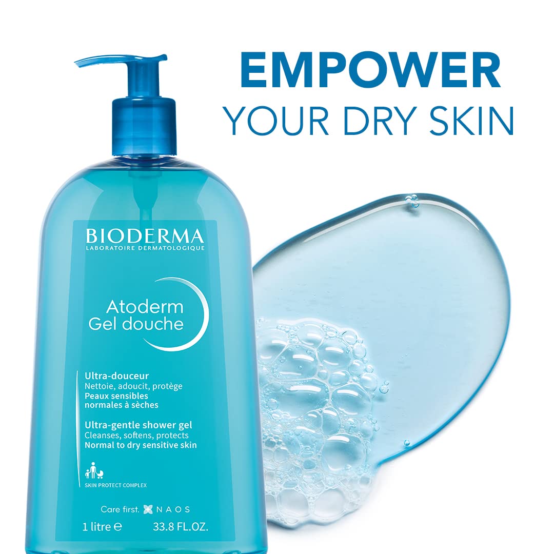 Bioderma- Hydrating Shower Gel - Moisturizing Face & Body Cleanser - Image 3