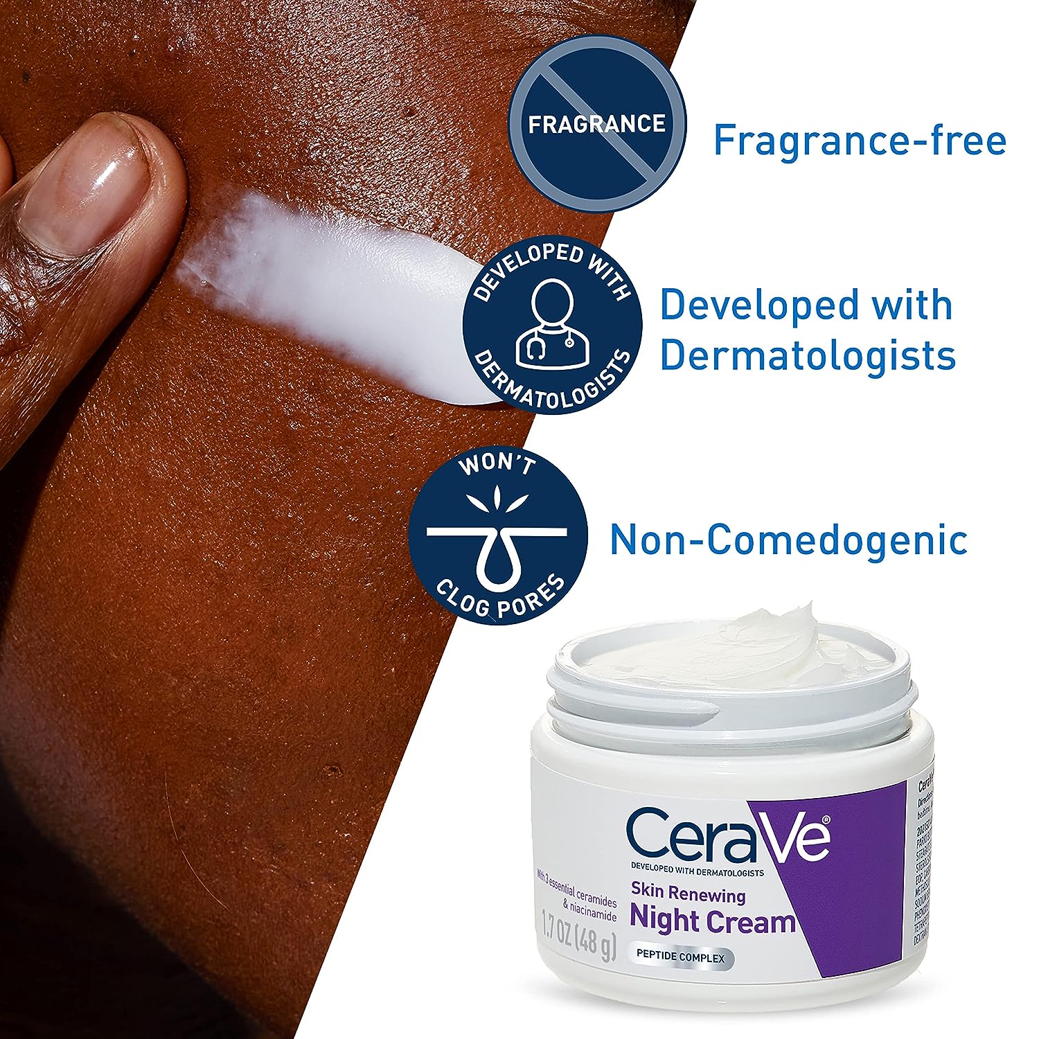 CeraVe Skin Renewing Night Cream, 1.7 Ounce - Image 2