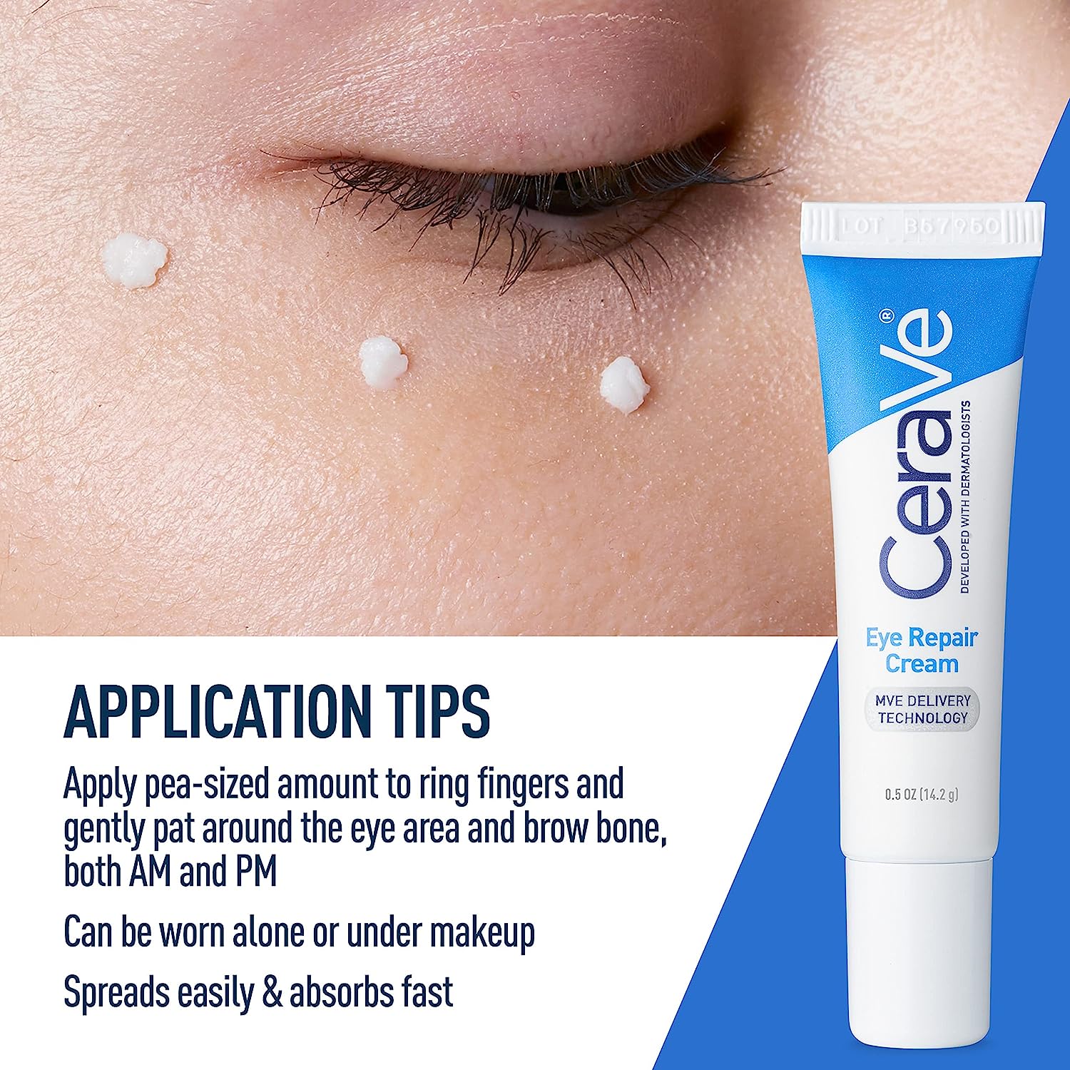 CeraVe Eye Repair Cream | Under Eye Cream for Dark Circles - Image 2
