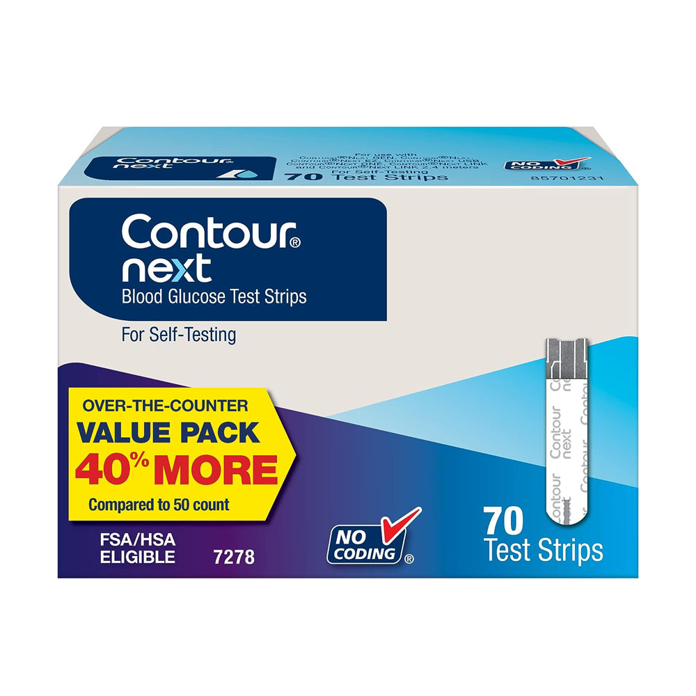 CONTOUR NEXT Blood Glucose Test Strips, 70 Count