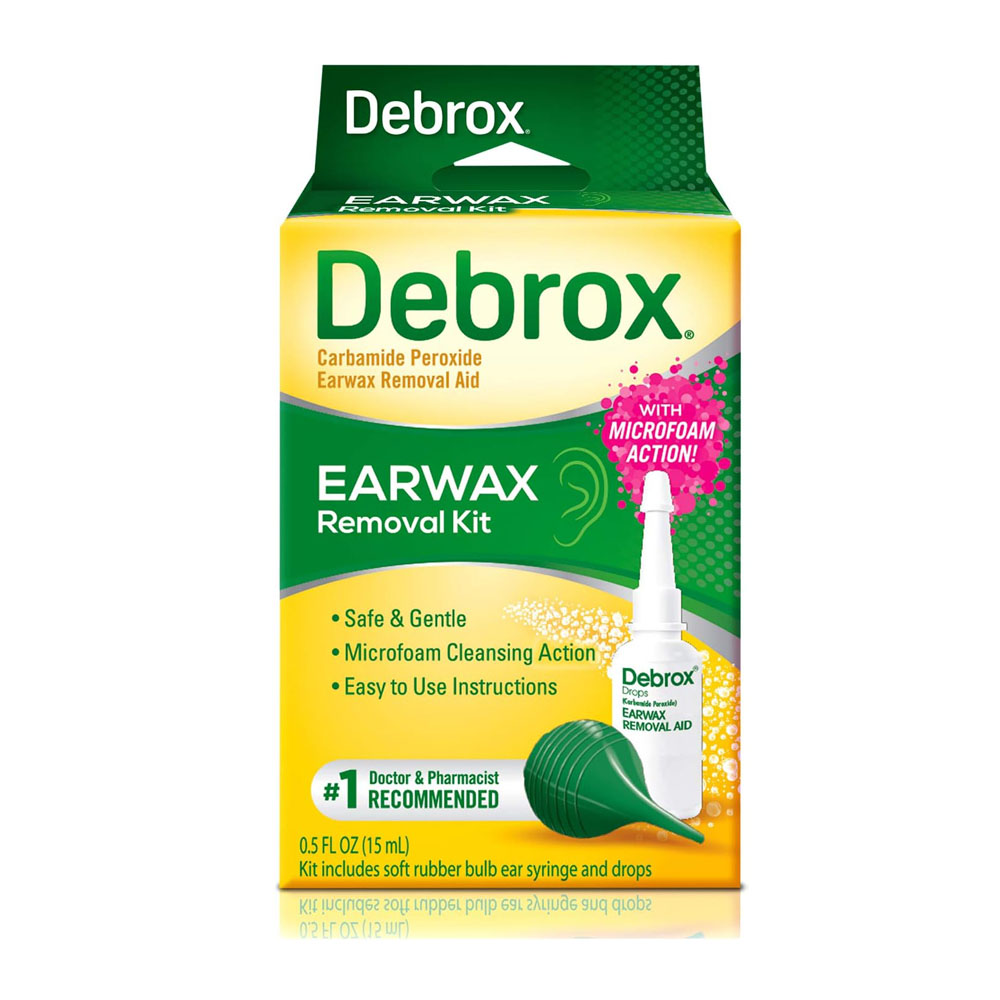Debrox Earwax Removal Kit, Includes Drops and Ear Syringe Bulb