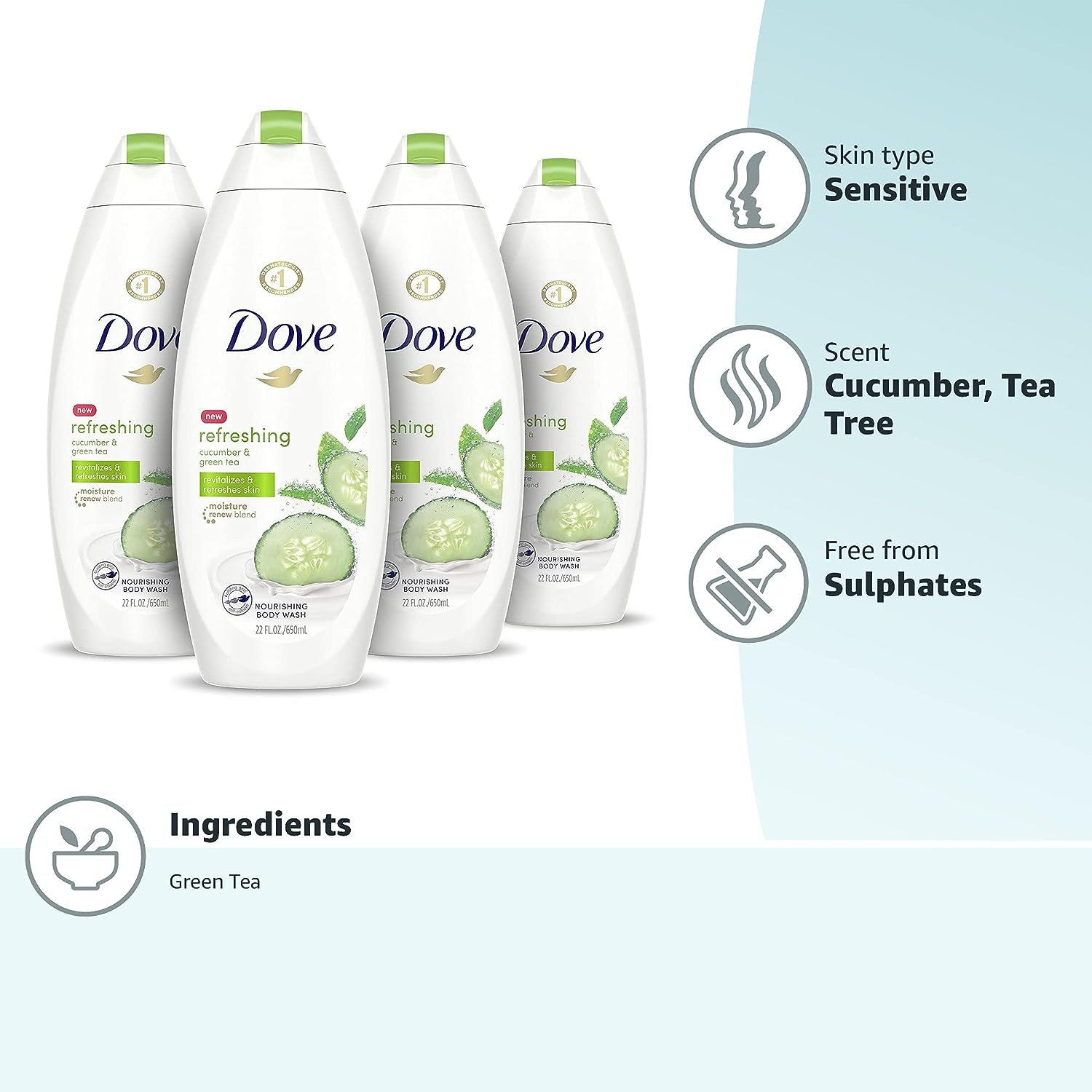 Dove Refreshing Body Wash Revitalizes and Refreshes Skin - Image 3