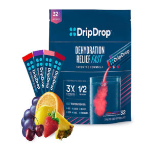 DripDrop Hydration - Electrolyte Powder Packets - Grape, Strawberry Lemonade