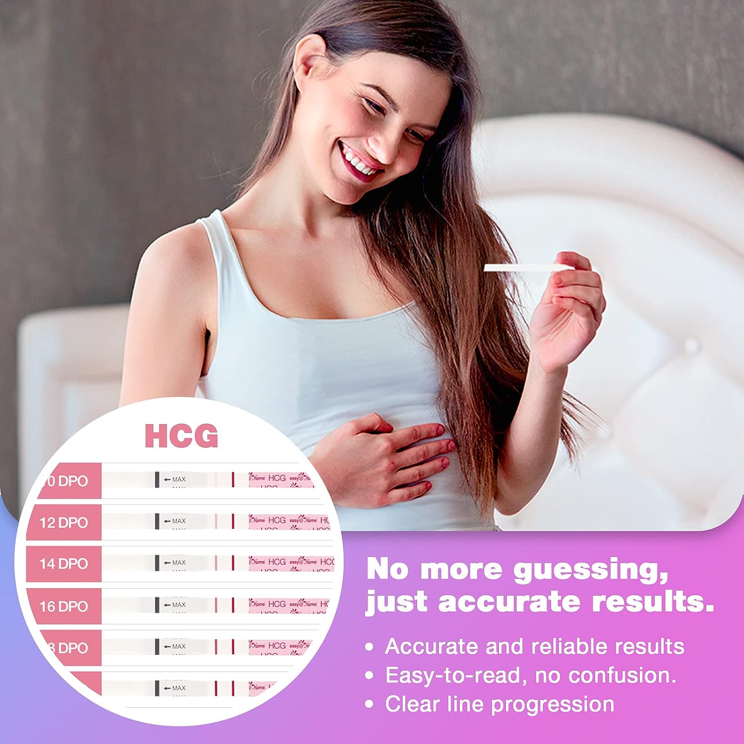 Easy@Home 60 Pregnancy Tests, FSA Eligible, 60 Tests - Image 2