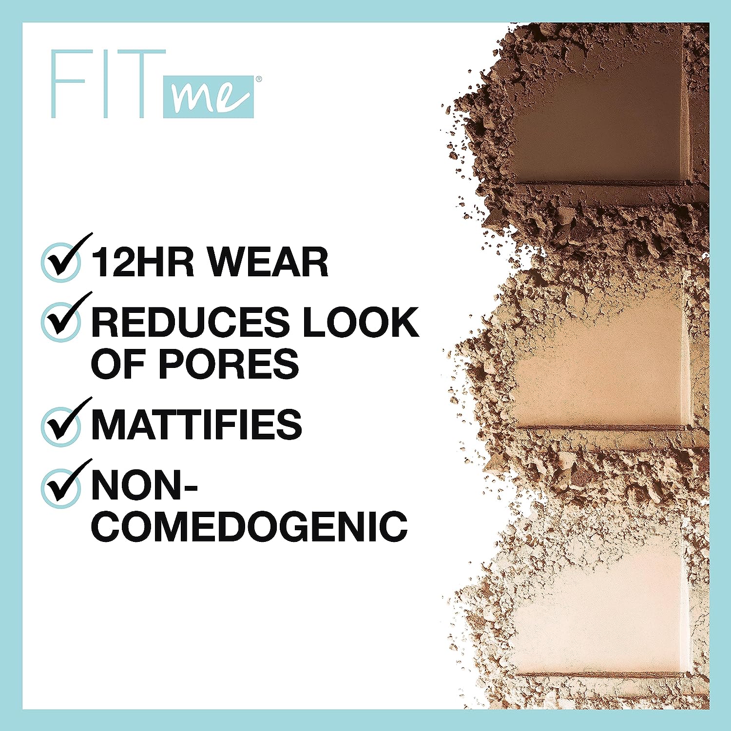 Maybelline Fit Me Matte + Poreless Pressed Face Powder Makeup - Image 2
