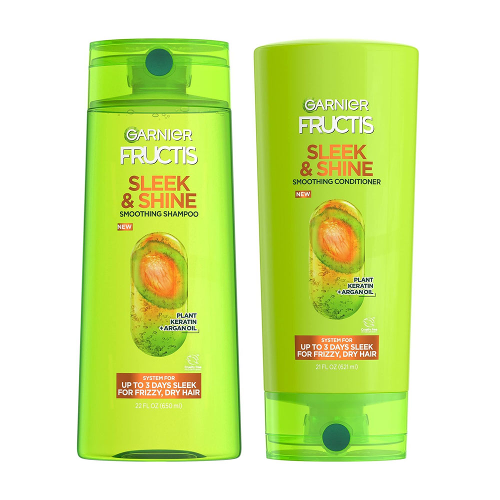 Garnier Fructis Sleek & Shine Shampoo (22 Fl Oz) + Conditioner