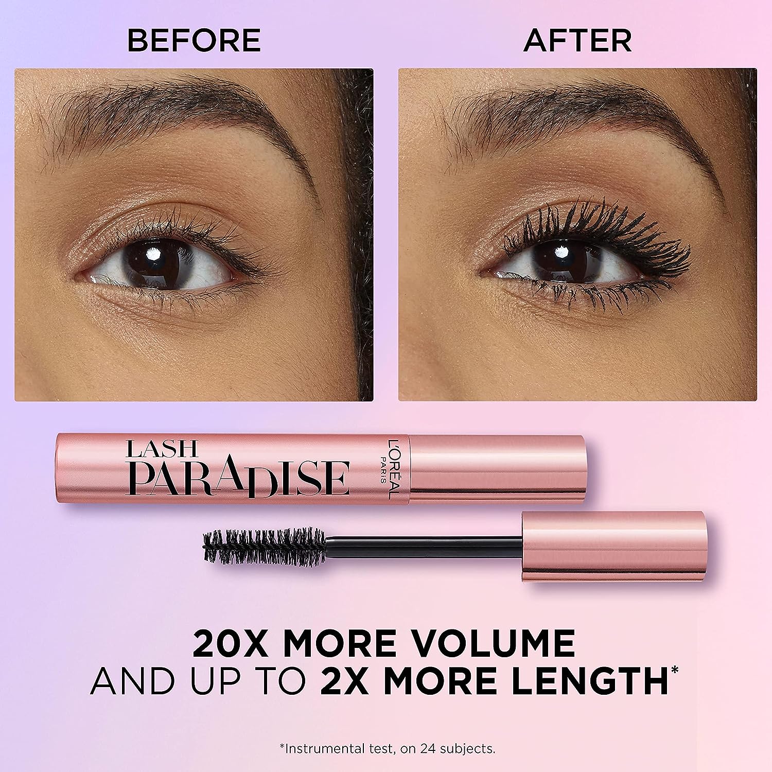 L'Oreal Paris Voluminous Makeup Lash Paradise Mascara, Voluptuous Volume - Image 2
