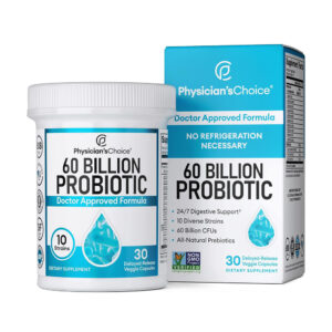 Physician's CHOICE Probiotics 60 Billion CFU - 10 Strains + Organic Prebiotics - Digestive & Gut Health
