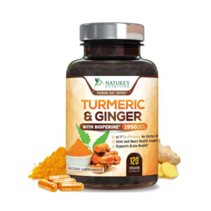 Turmeric Curcumin with BioPerine & Ginger 95% Standardized Curcuminoids 1950mg